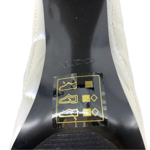 Aldo White Snowpuff Quilted Heeled Boots - Picture 7 of 10